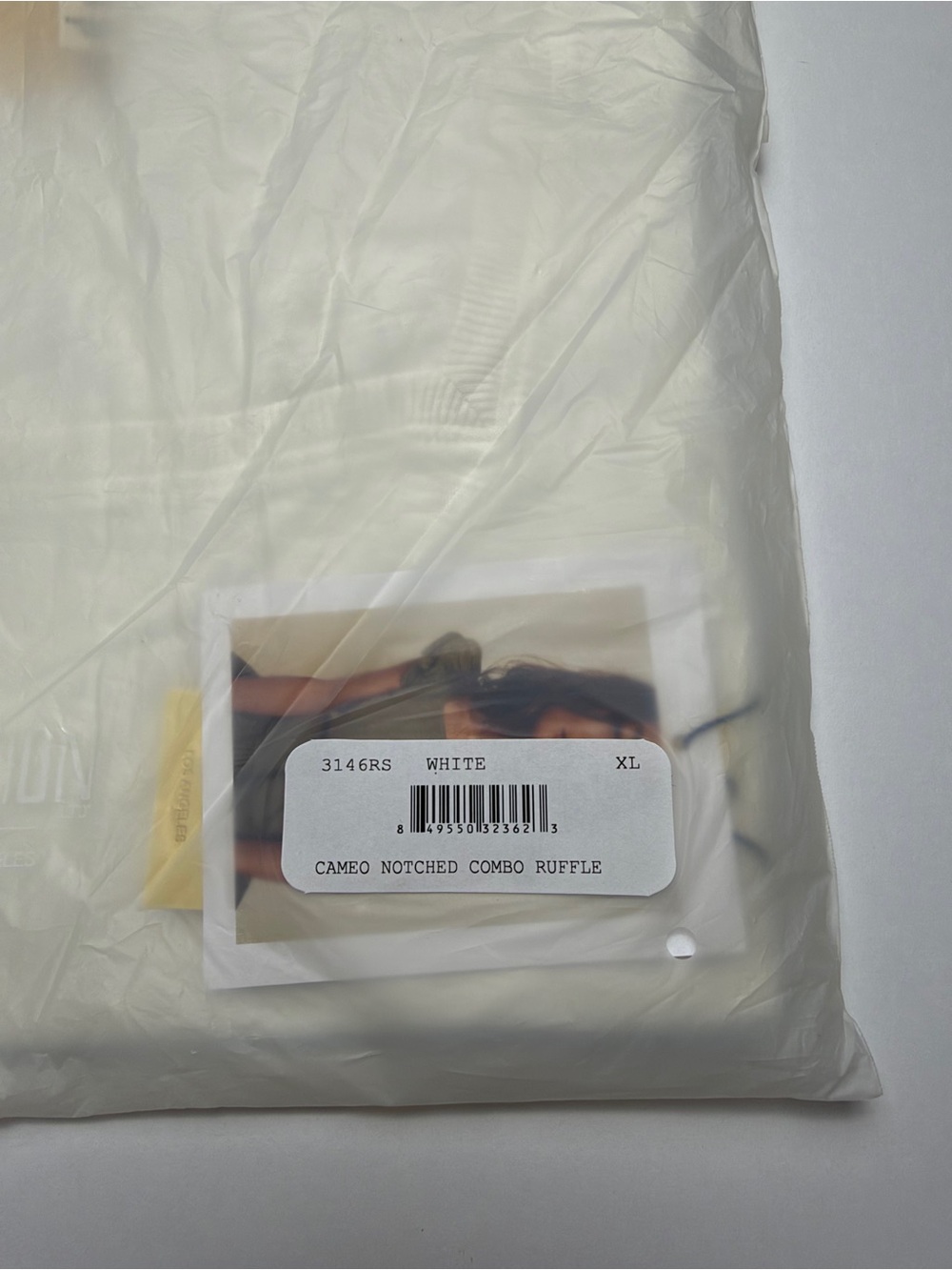 Nation LTD Cameo White Square Neck Double Ruffle Tank Top NWT - Picture 5 of 7